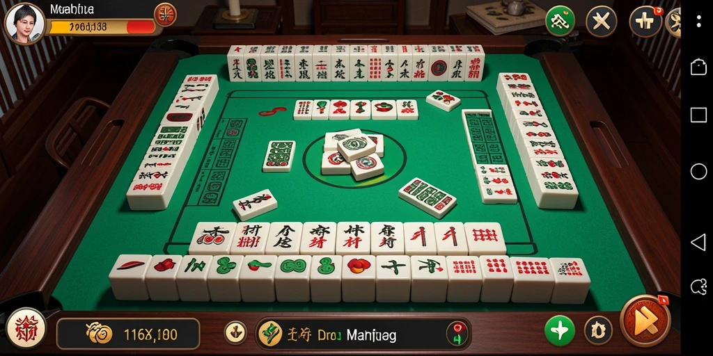 Screenshot gameplay 116X menampilkan keseruan bermain Mahjong.