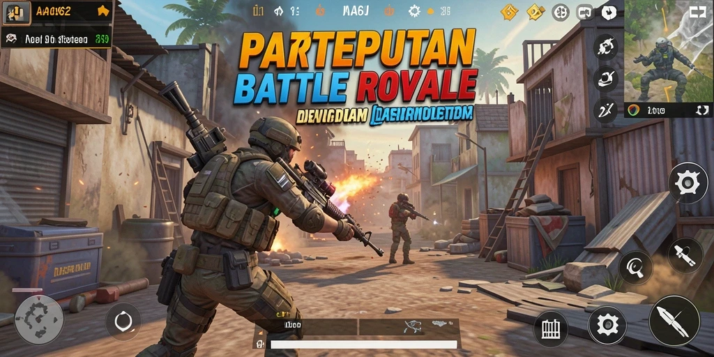 Gameplay Battle Royale yang mendebarkan dan penuh aksi.