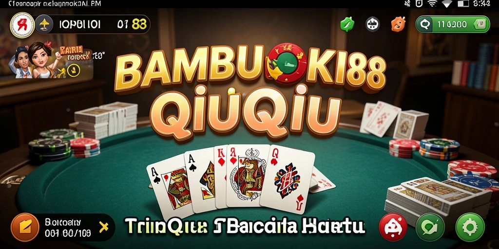 Screenshot utama BAMBUHOKI88 menampilkan gameplay QiuQiu yang seru dan interaktif.