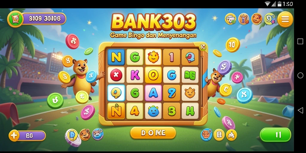 Tangkapan layar game Bingo BANK303 dengan gameplay menarik.