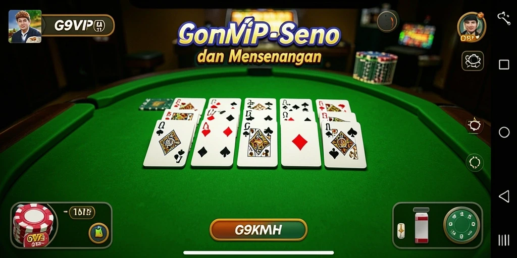 Screenshot G9VIP menampilkan suasana permainan Domino yang seru.