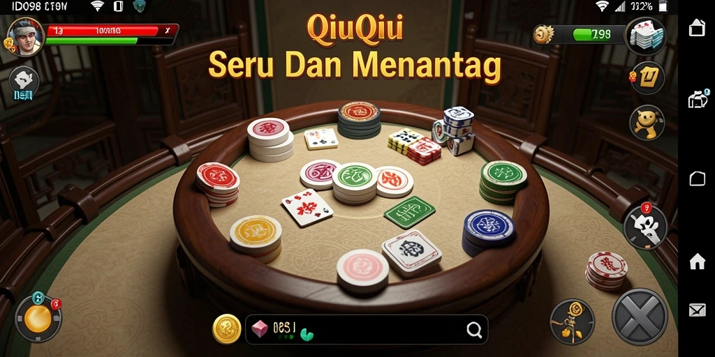 Tampilan gameplay QiuQiu yang menarik dan mendebarkan.