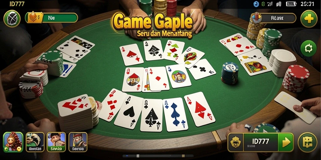 Tampilan gameplay menarik dari permainan Gaple ID777.