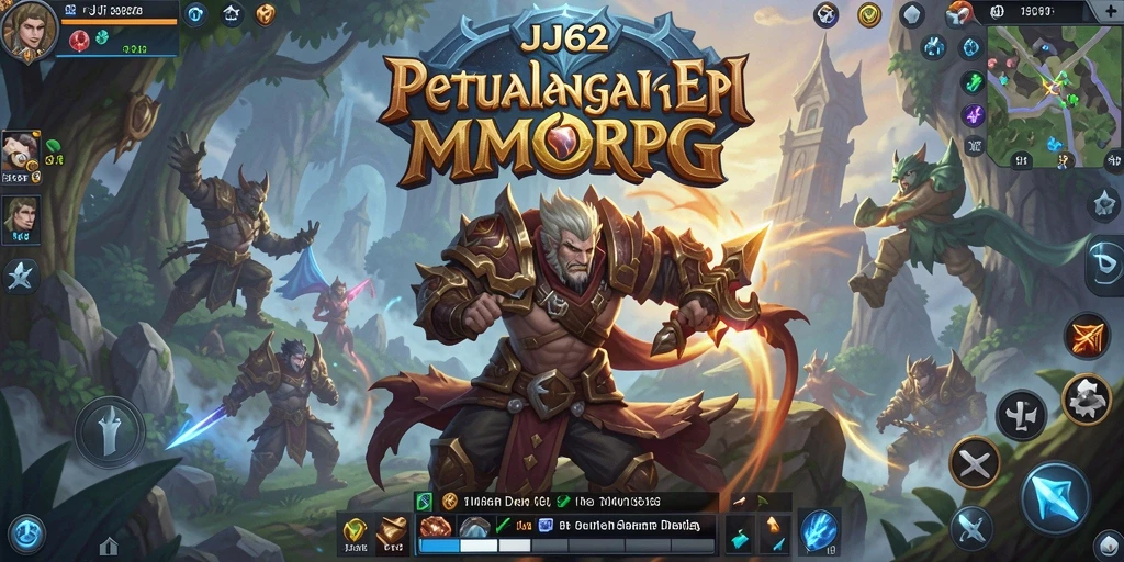 Tampilan gameplay epik dalam dunia MMORPG JJ62 yang memikat.