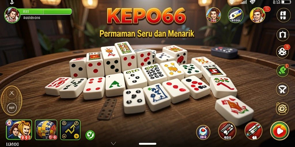 Tampilan gameplay seru di KEPO66 saat bermain Domino.