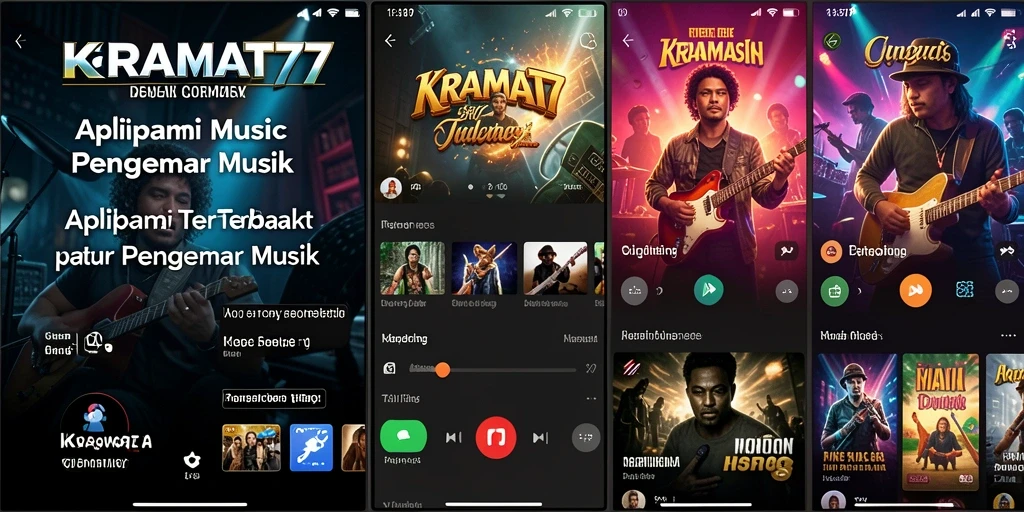 Screenshot menampilkan fitur utama aplikasi KRAMAT77 yang menarik.