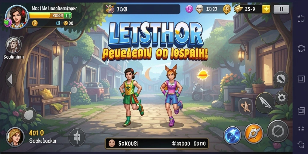 Tampilan gameplay LETSTHOR yang menarik dan berbasis idle.