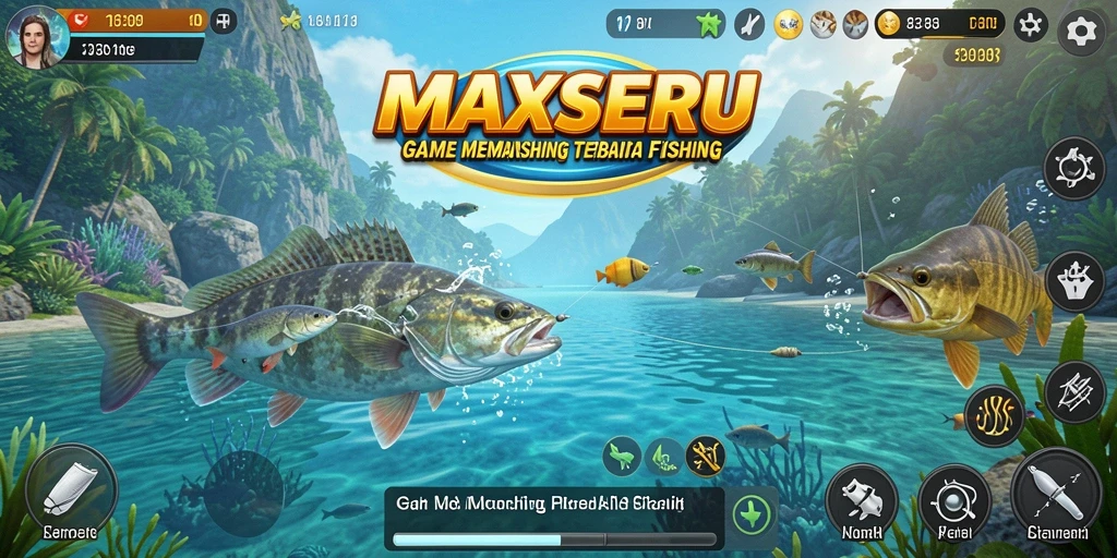 Gameplay memancing yang seru dan menantang di MAXSERU.