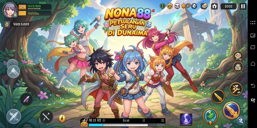 Tampilan gameplay seru dengan karakter Anime favorit.
