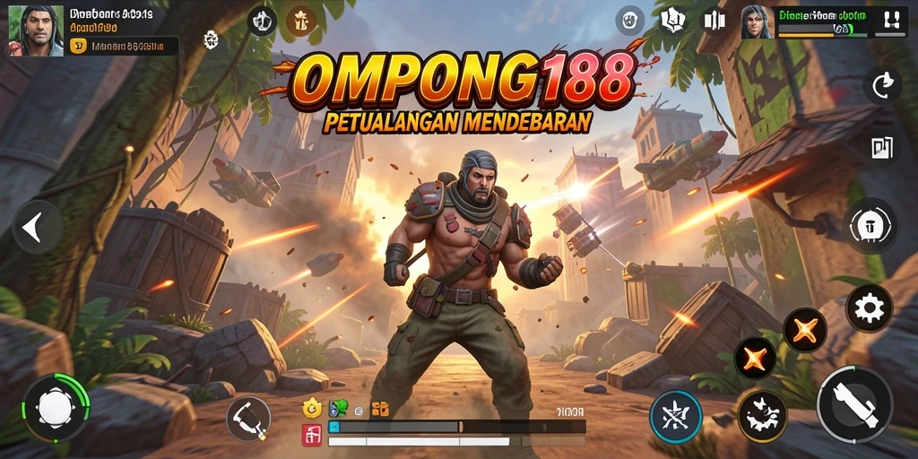 Screenshot permainan OMPONG188 yang menunjukkan aksi mendebarkan.