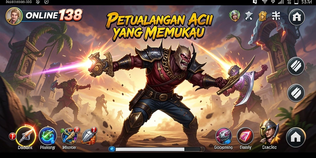 Screenshot utama ONLINE138 menampilkan pertarungan seru dalam gameplay ARPG.