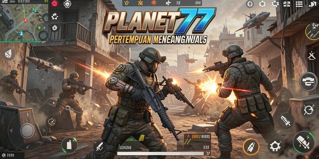 Gameplay seru dan intens di dunia <strong>PLANET77</strong> Battle Royale.
