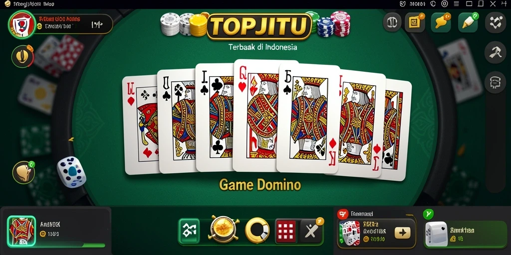 Tampilan gameplay seru dalam aplikasi TOPJITU dengan fitur interaksi.