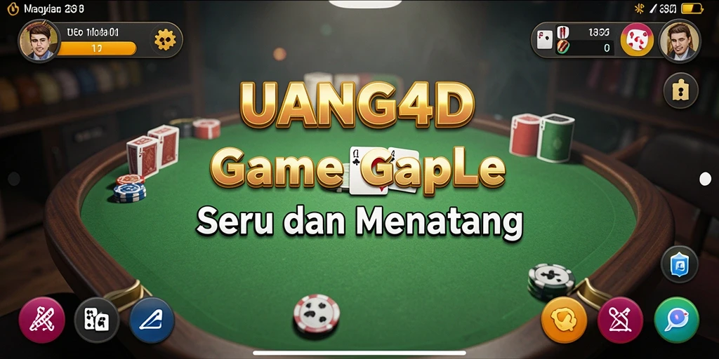 Tampilan gameplay seru UANG4D saat bermain Gaple.