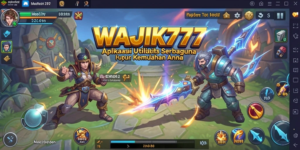 Tampilan utama WAJIK777 dengan fitur-fitur utilitas yang lengkap.